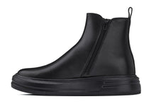 Load image into Gallery viewer, CALTO - J24810 - 3 Inches Taller (Noir) - Lightweight Smooth Nappa Chelsea Zipper Boots