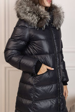 Load image into Gallery viewer, Genuine Silver Fox Fur Trim Down Fill Coat