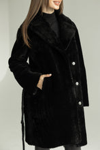 Load image into Gallery viewer, Genuine Shearling Merino Lamb Leather Coat by Punto Leather