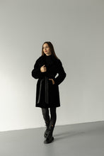 Load image into Gallery viewer, Genuine Shearling Merino Lamb Leather Coat by Punto Leather
