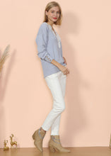 Load image into Gallery viewer, V Neck Lace Trim Sweater