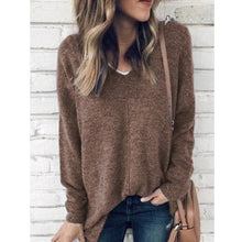 Load image into Gallery viewer, V-Neck Light Fleece Pullover Top