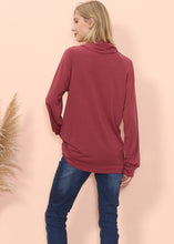 Load image into Gallery viewer, Cowl Neck Long Sleeve Pullover