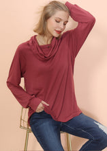 Load image into Gallery viewer, Cowl Neck Long Sleeve Pullover