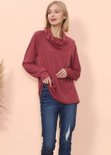 Load image into Gallery viewer, Cowl Neck Long Sleeve Pullover