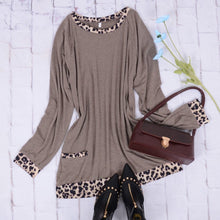 Load image into Gallery viewer, Leopard Contrast Pocket Pullover