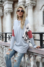 Load image into Gallery viewer, Leopard Color Contrast Pullover Tunic