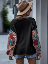 Load image into Gallery viewer, Paisley Printed Puffed Sleeve Pullover