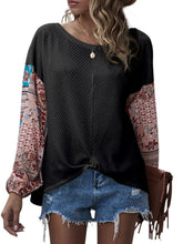 Load image into Gallery viewer, Paisley Printed Puffed Sleeve Pullover