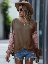 Load image into Gallery viewer, Paisley Printed Puffed Sleeve Pullover