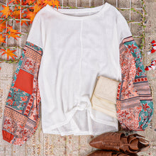 Load image into Gallery viewer, Paisley Printed Puffed Sleeve Pullover