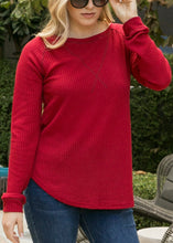 Load image into Gallery viewer, Cross Stitching Textured Pullover