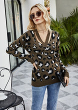 Load image into Gallery viewer, Leopard Print Warm Knit Sweater