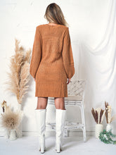 Load image into Gallery viewer, V-Neck Sweater Dress
