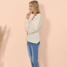 Load image into Gallery viewer, Drop Shoulder Textured Knit Sweater