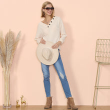 Load image into Gallery viewer, Drop Shoulder Textured Knit Sweater