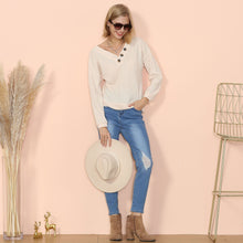 Load image into Gallery viewer, Drop Shoulder Textured Knit Sweater