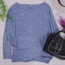 Load image into Gallery viewer, Heather Knit Boatneck Pullover