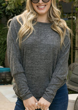 Load image into Gallery viewer, Heather Knit Boatneck Pullover
