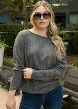 Load image into Gallery viewer, Heather Knit Boatneck Pullover