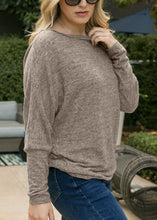 Load image into Gallery viewer, Heather Knit Boatneck Pullover