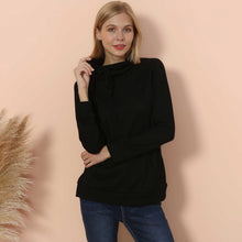 Load image into Gallery viewer, Waffle Knit Cowl Neck Pullover