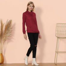 Load image into Gallery viewer, Waffle Knit Cowl Neck Pullover