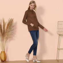 Load image into Gallery viewer, Waffle Knit Cowl Neck Pullover