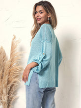 Load image into Gallery viewer, Henley Knit Cuffed Long Sleeve