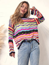 Load image into Gallery viewer, Cut Out Knitted Boho Sweater
