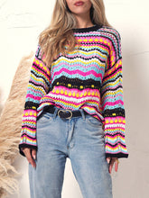 Load image into Gallery viewer, Cut Out Knitted Boho Sweater