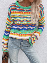 Load image into Gallery viewer, Cut Out Knitted Boho Sweater