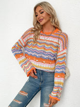 Load image into Gallery viewer, Cut Out Knitted Boho Sweater