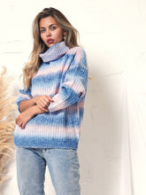 Load image into Gallery viewer, Tie Dye Cowl Neck Knit Sweater