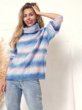 Load image into Gallery viewer, Tie Dye Cowl Neck Knit Sweater