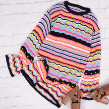Load image into Gallery viewer, Vibrant Holiday Knit Sweater Dress