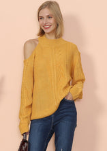 Load image into Gallery viewer, Cut Out Cable Knit Sweater