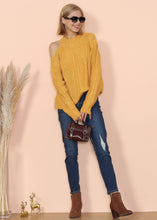 Load image into Gallery viewer, Cut Out Cable Knit Sweater