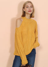 Load image into Gallery viewer, Cut Out Cable Knit Sweater