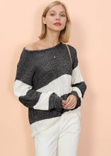 Load image into Gallery viewer, Color Block Striped Long Sweater