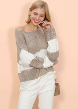 Load image into Gallery viewer, Color Block Striped Long Sweater