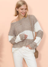 Load image into Gallery viewer, Color Block Striped Long Sweater
