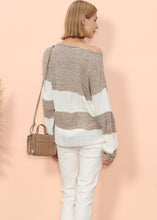 Load image into Gallery viewer, Color Block Striped Long Sweater