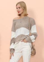 Load image into Gallery viewer, Color Block Striped Long Sweater