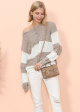 Load image into Gallery viewer, Color Block Striped Long Sweater