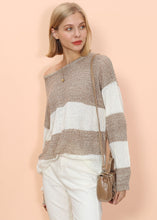 Load image into Gallery viewer, Color Block Striped Long Sweater