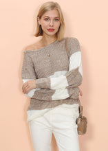 Load image into Gallery viewer, Color Block Striped Long Sweater
