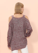 Load image into Gallery viewer, Cold Shoulder Oversized Sweater