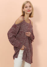 Load image into Gallery viewer, Cold Shoulder Oversized Sweater