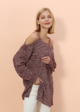 Load image into Gallery viewer, Cold Shoulder Oversized Sweater